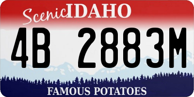 ID license plate 4B2883M