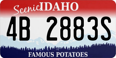 ID license plate 4B2883S