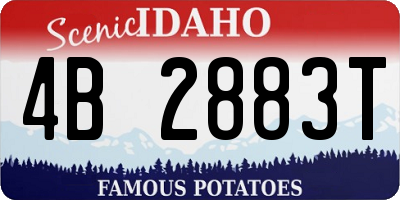 ID license plate 4B2883T