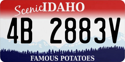 ID license plate 4B2883V