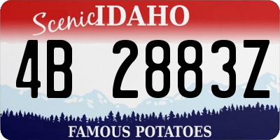ID license plate 4B2883Z