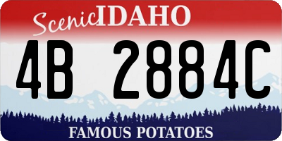 ID license plate 4B2884C