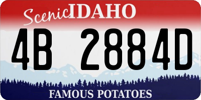 ID license plate 4B2884D