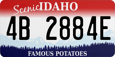 ID license plate 4B2884E