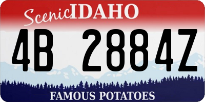 ID license plate 4B2884Z