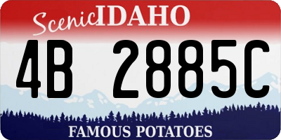 ID license plate 4B2885C