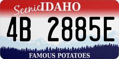 ID license plate 4B2885E