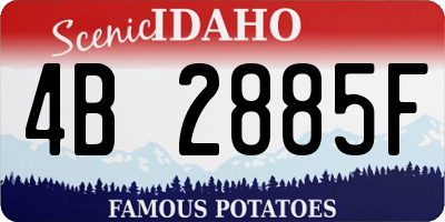 ID license plate 4B2885F
