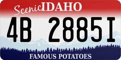 ID license plate 4B2885I
