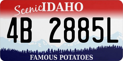 ID license plate 4B2885L