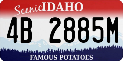 ID license plate 4B2885M