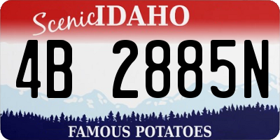 ID license plate 4B2885N