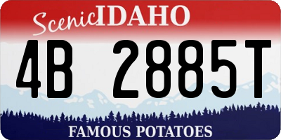 ID license plate 4B2885T