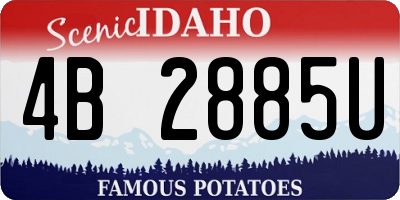ID license plate 4B2885U