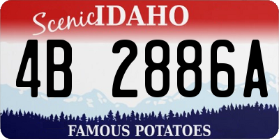 ID license plate 4B2886A
