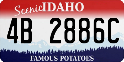 ID license plate 4B2886C