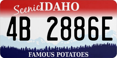 ID license plate 4B2886E