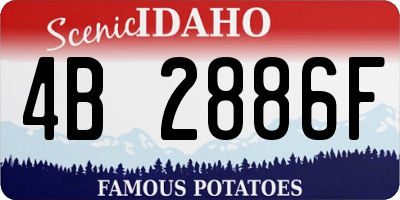 ID license plate 4B2886F