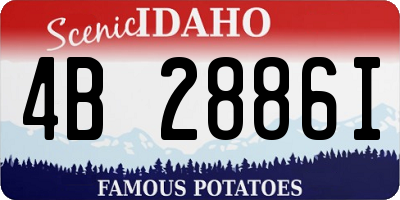 ID license plate 4B2886I