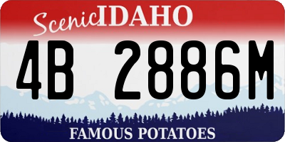 ID license plate 4B2886M