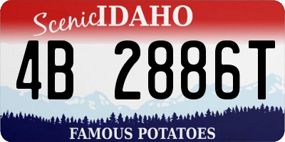 ID license plate 4B2886T