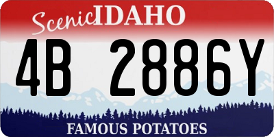 ID license plate 4B2886Y