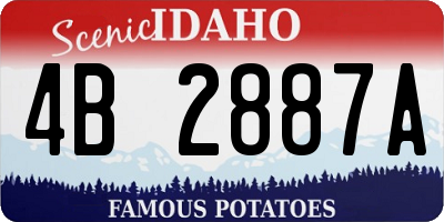 ID license plate 4B2887A