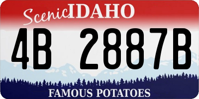 ID license plate 4B2887B