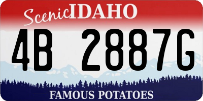 ID license plate 4B2887G