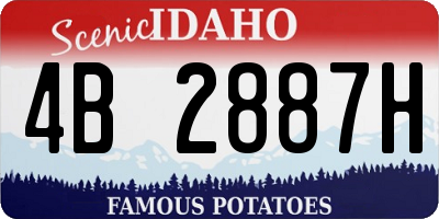 ID license plate 4B2887H