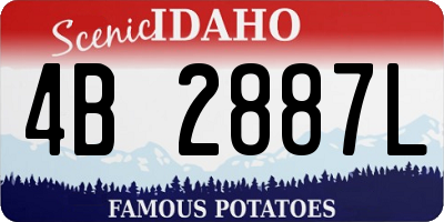 ID license plate 4B2887L