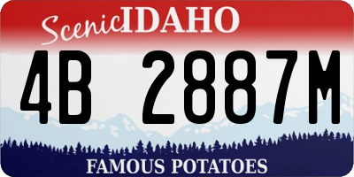 ID license plate 4B2887M