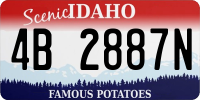 ID license plate 4B2887N
