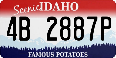 ID license plate 4B2887P
