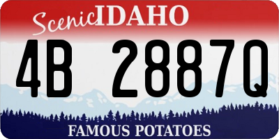 ID license plate 4B2887Q