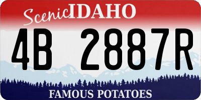 ID license plate 4B2887R