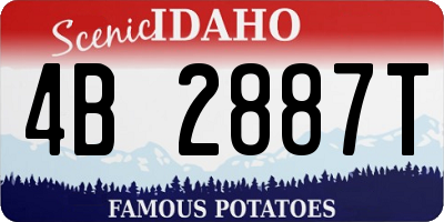 ID license plate 4B2887T