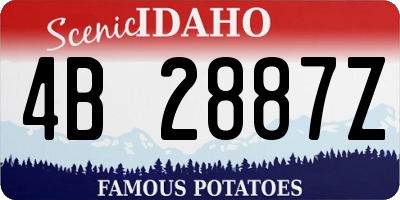 ID license plate 4B2887Z