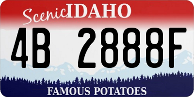 ID license plate 4B2888F
