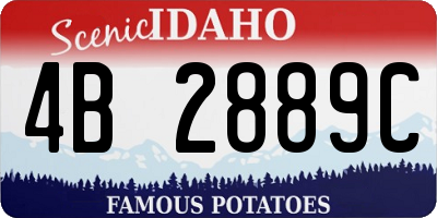 ID license plate 4B2889C