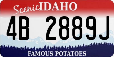 ID license plate 4B2889J