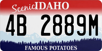 ID license plate 4B2889M
