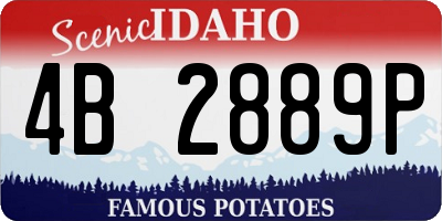 ID license plate 4B2889P