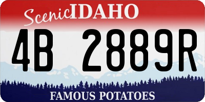 ID license plate 4B2889R