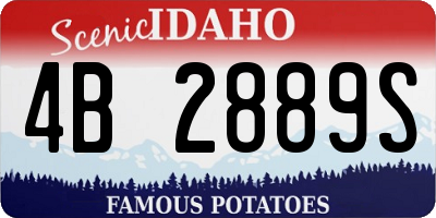 ID license plate 4B2889S