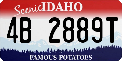 ID license plate 4B2889T