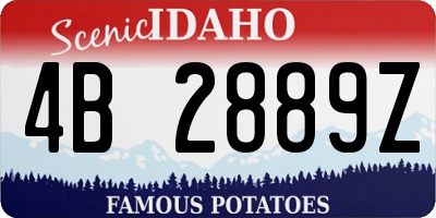 ID license plate 4B2889Z