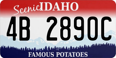 ID license plate 4B2890C