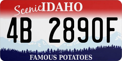 ID license plate 4B2890F