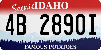 ID license plate 4B2890I